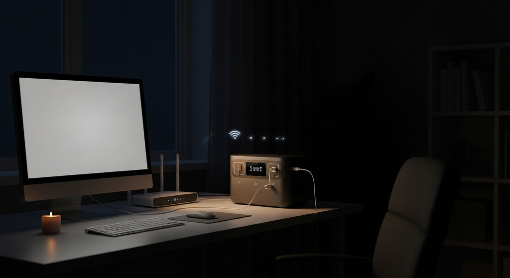 Blackout Living Room with Power