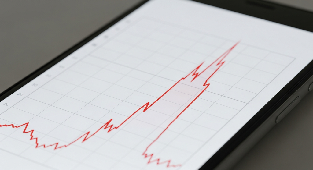 Electricity Price Trend Graph on Smartphone